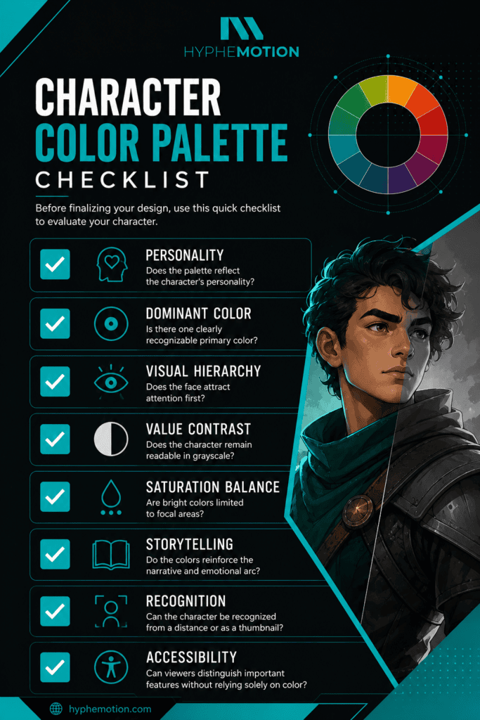 Character Color Palette Checklist by Hyphemotion